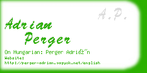 adrian perger business card